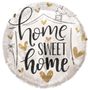 Home Sweet Home - Balloon with Gold Hearts 18 Inch