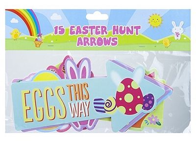 Set Of 15 Easter Hunt Arrows In Opp Bag W/Header Card