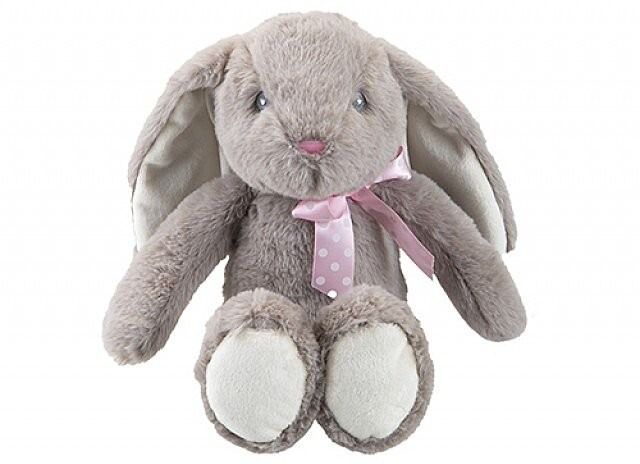 23Cm Sitting Floppy Pippin Rabbit Grey