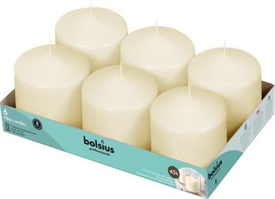 Bolsius Professional Pillar Candles 100/98mm Tray 6 - Ivory