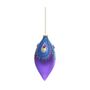 Bauble Peacock Glass Drop 12cm  Purple/Blue