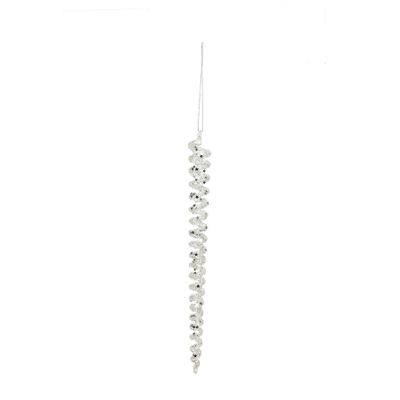 icicle Glass 25cm silver/white 