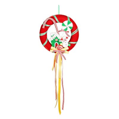 Candyland Mouse Candy Wreath 40cm Red 