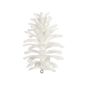 Pine Cone Hanging  Decoration 12cm Glitter White 