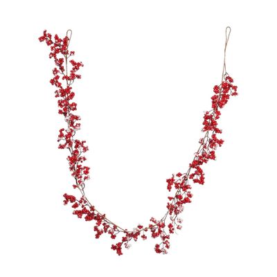 Berry Garland Frosted 6ft  Red