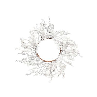 snow berry wreath 35cm White 