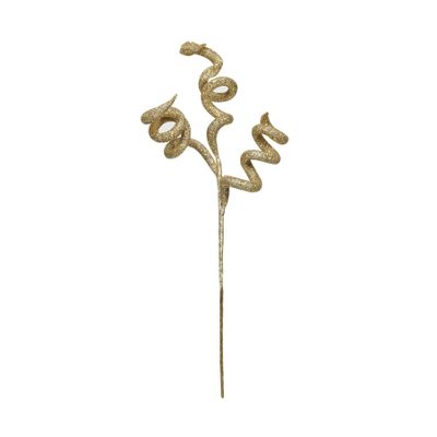 Spiral Glitter Twisted Pick - 28cm Gold