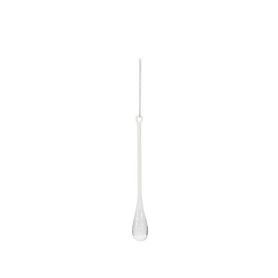 Icicle Hanging Decoration 16.5cm Clear With Glitter