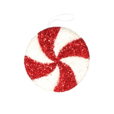 Candyland Wheel Hanging Decoration  15.5cm Red/White