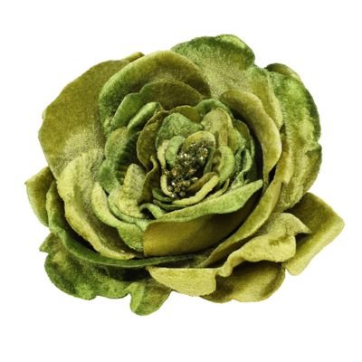 Vintage Rose Velvet With Clip Green 