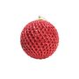 Bauble Glitter/Sequin 10cm Red