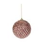 Bauble Glitter/Sequin 10cm Rose Gold