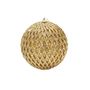 Bauble Glitter/Sequin 12cm Gold 