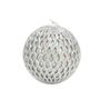 Bauble Glitter/Sequin 12cm Silver 