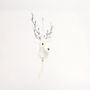 Deer Head Velvet Hanging Decoration White