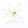 Poinsettia Organza With Clip Gold 