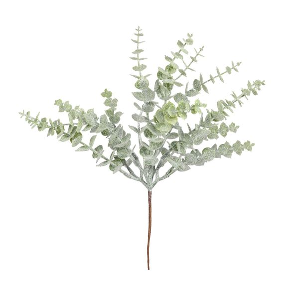 Eucalyptus Bush Glitter Frosted White