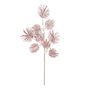 Glitter Feather Leaf Stem Pink 