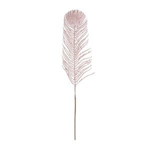 Glitter Feather Stem  Pink