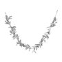 Silver Glitter  Leaf Garland  L 173cm