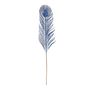 Glitter Feather Stem  Royal Blue