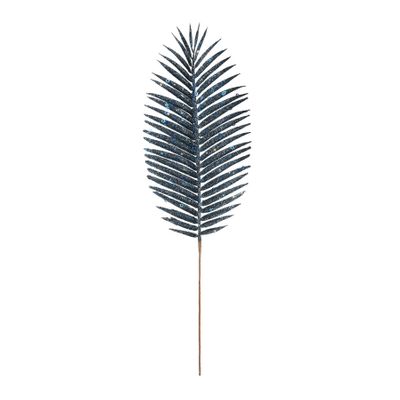 Glitter Palm Leaf Navy