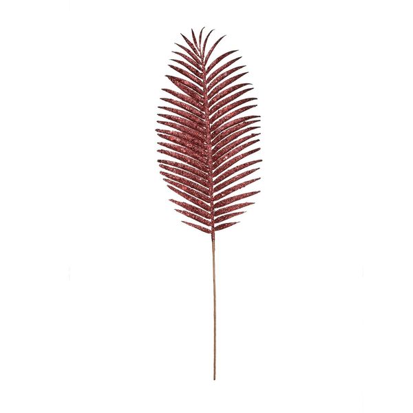 Glitter Palm Leaf Burgundy