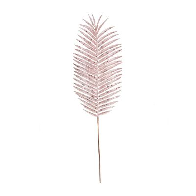 Glitter Palm Leaf Pink