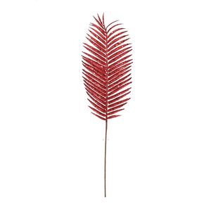 Glitter Palm Leaf Red