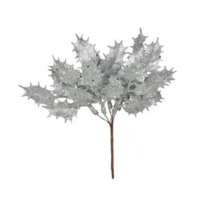 Glitter Holly Pick Silver