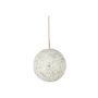 White Glitter Bauble 10cm