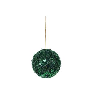 Green Glitter Bauble 10cm