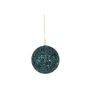 Peacock Glitter Bauble 10cm