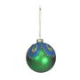 Bauble Peacock Glass 8cm Green/Blue