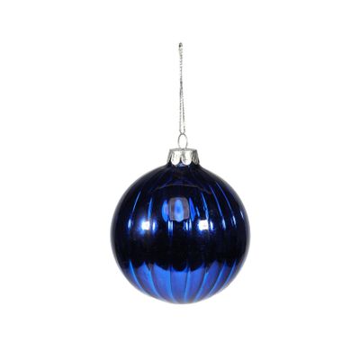 Bauble Shiny Royal Blue 80mm