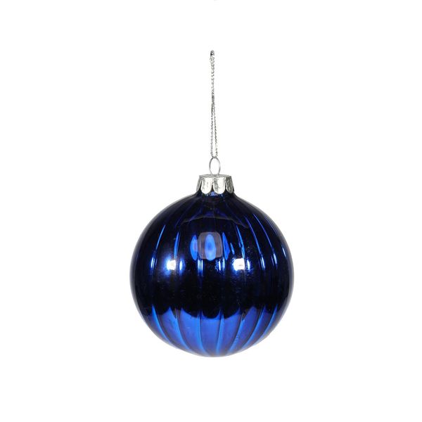 Bauble Shiny Royal Blue 80mm