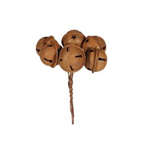 Bells on wire  x 6 3cm Rusty 