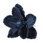 Velvet Magnolia with Glitter edge 24cm Navy