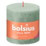 Bolsius Rustic Shine Pillar Candle 100 x 100mm - Jade Green