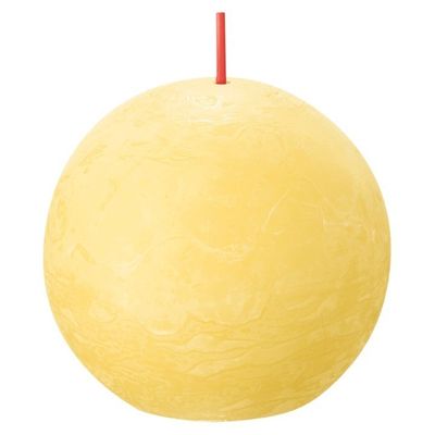 Bolsius Rustic Shine Ball Candle 76mm - Sunny Yellow