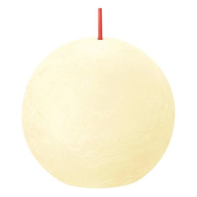 Bolsius Rustic Shine Ball Candle 76mm - Butter Yellow
