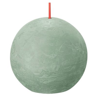 Bolsius Rustic Shine Ball Candle 76mm - Jade Green
