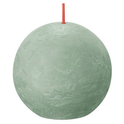 Bolsius Rustic Shine Ball Candle 76mm - Jade Green
