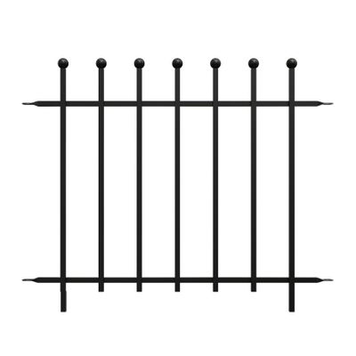 Ball Top Fence Section / Black / 76 H x 94 W cm