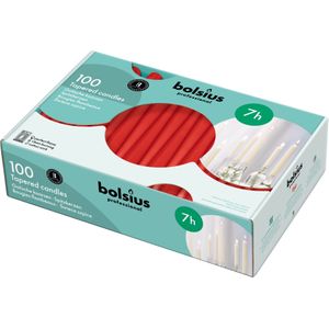  Bolsius Professional Tapered Candles 240/23mm bx100 - Red
