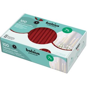  Bolsius Professional Tapered Candles 240/23mm bx100 - Wine Red