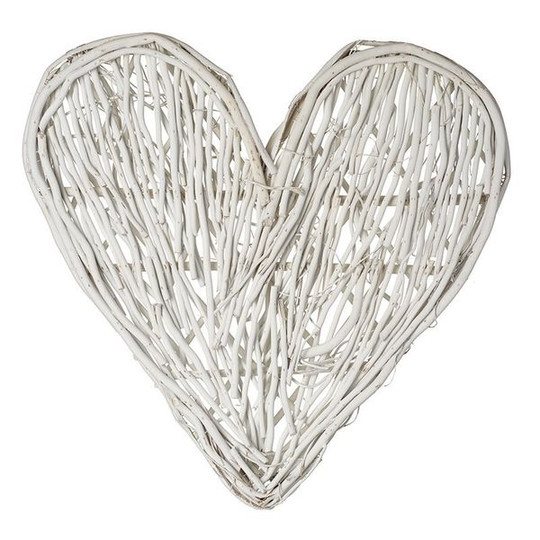 White Wicker Heart