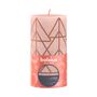  Bolsius Rustic Silhouette Misty Pink & Print 130x68mm