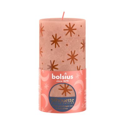 Bolsius Rustic Silhouette Creamy Caramel and Print 130x68mm