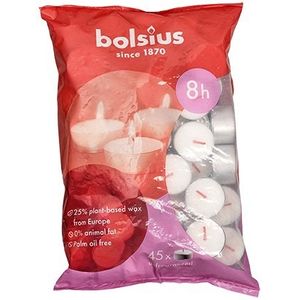 Bolsius Sustainable Tea Lights 8 hr Bag of 45